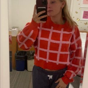 Forever 21 orange and pink sweater, new never worn